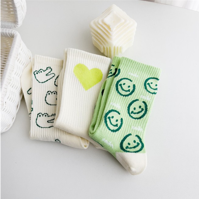 Street Fashion Youtube - Chaussettes décontractées pour femmes, style Harajuku