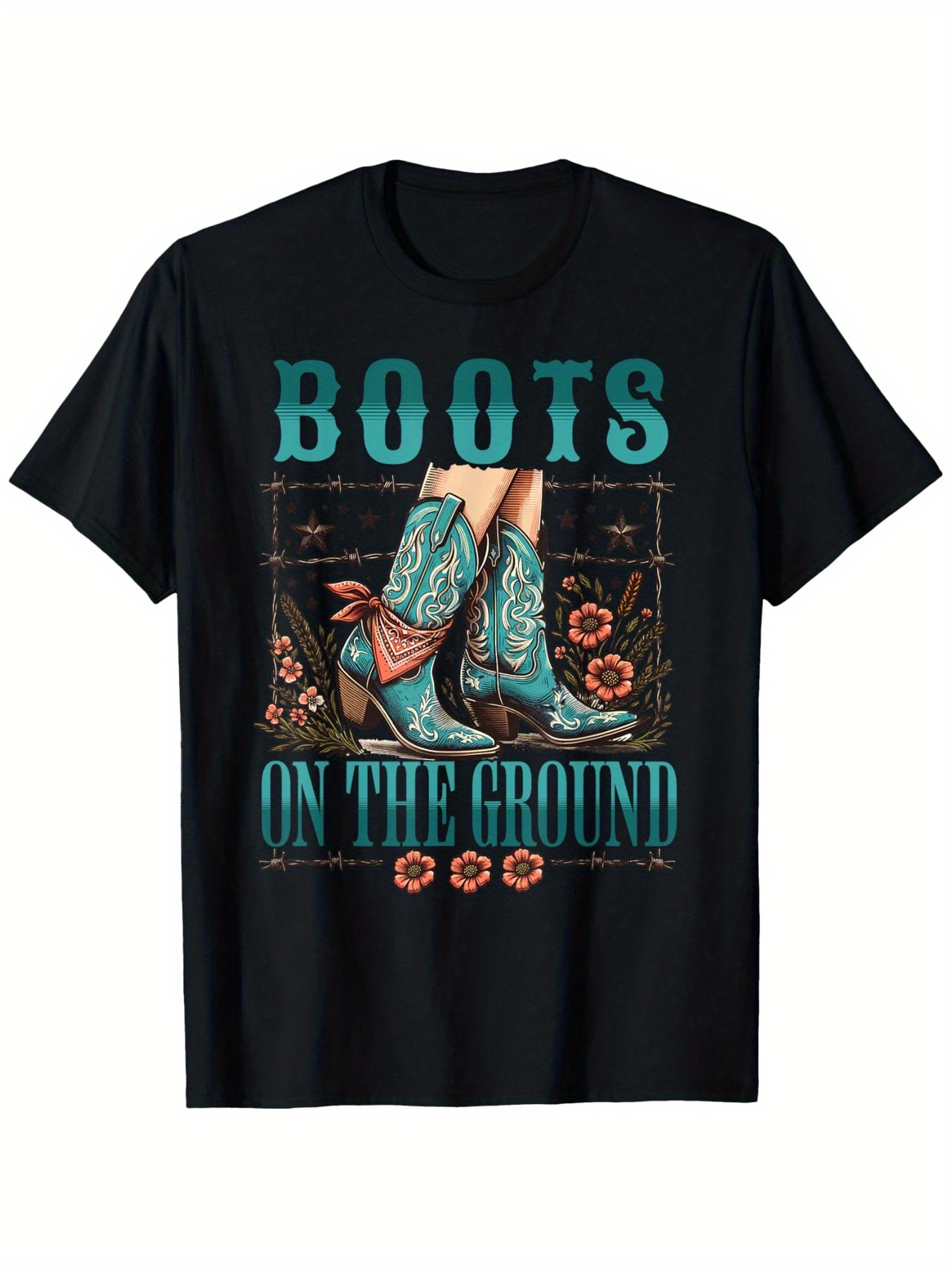 Street Fashion Com - T-shirt Boots On The Ground Western