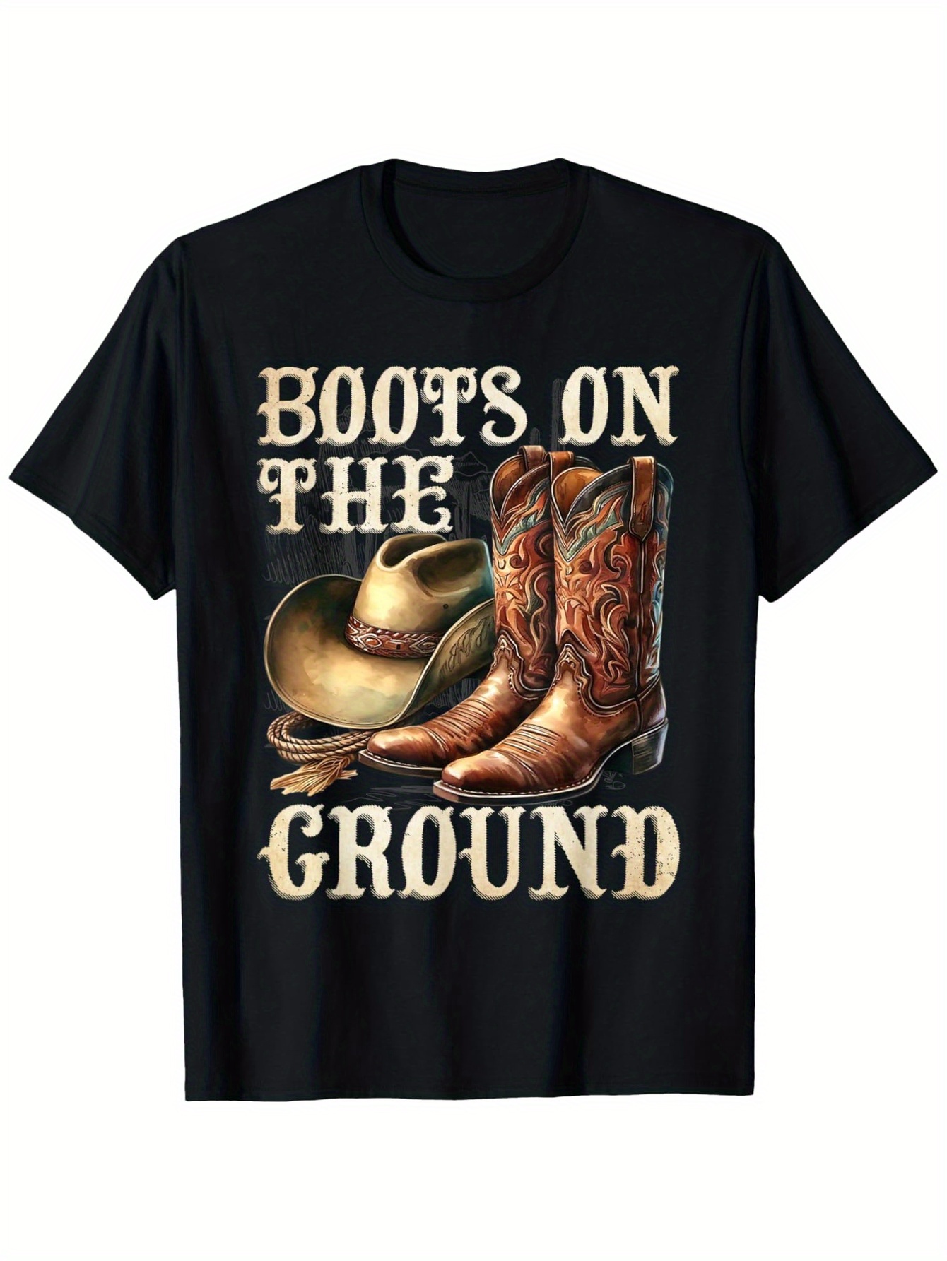 Street Fashion Com - T-shirt Boots On The Ground Boot