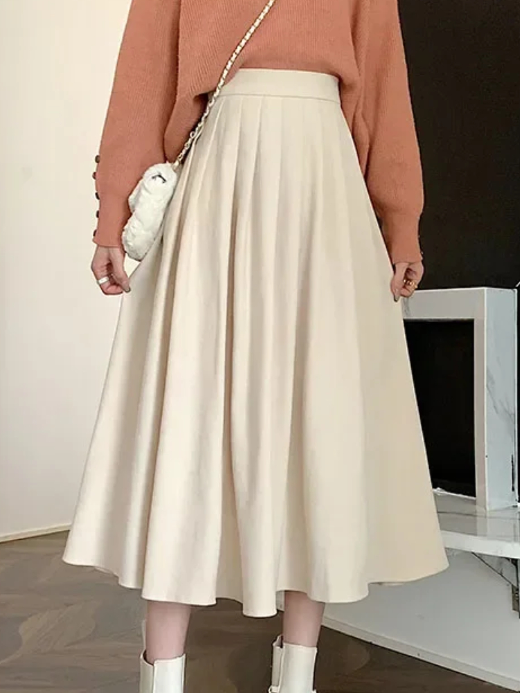 Street Fashion China Girl - Jupe plissée vintage pour femmes, taille