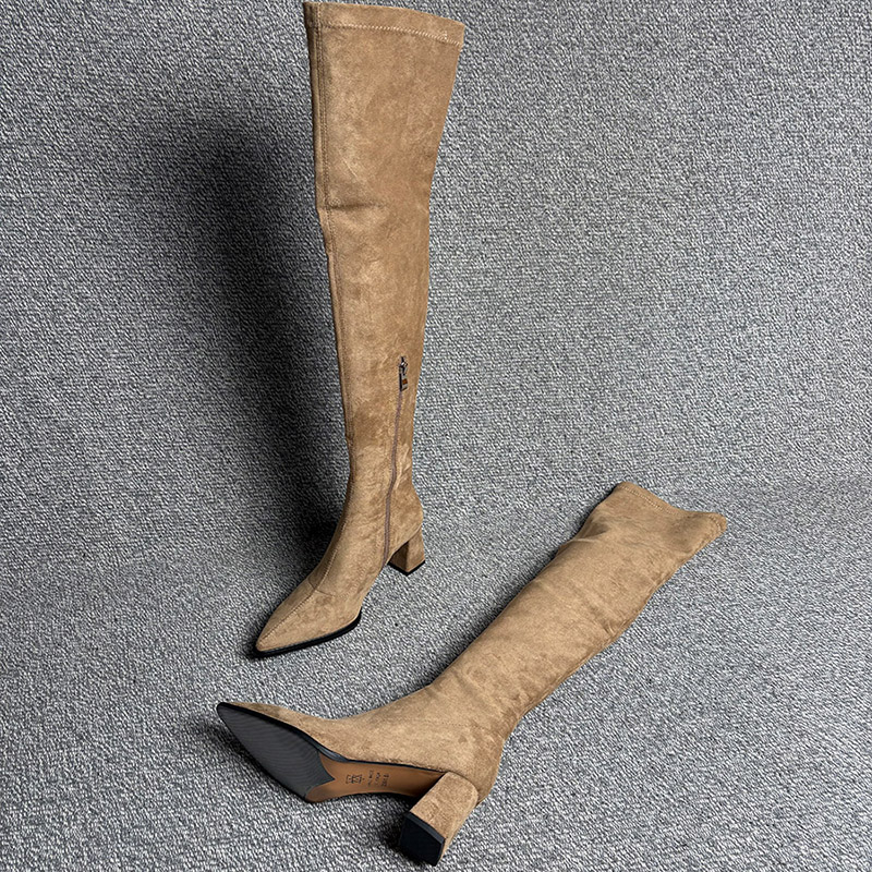 Bottes longues au dessus du ge - Street Fashion Female avis et prix