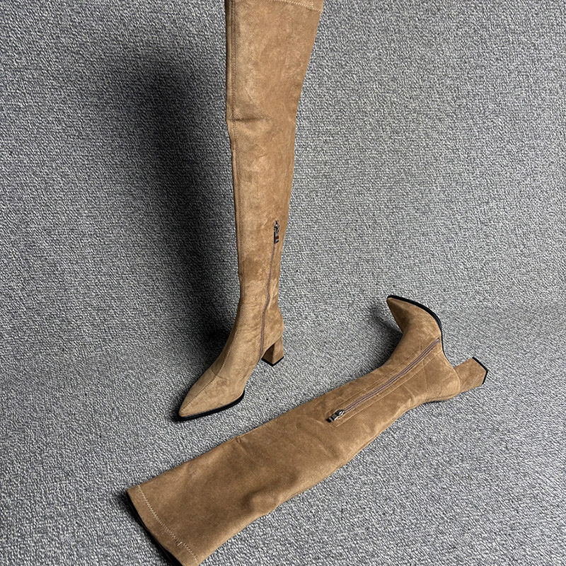 Bottes longues au dessus du ge - Street Fashion Female avis et prix