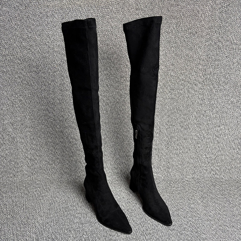 Bottes longues au dessus du ge - Street Fashion Female avis et prix