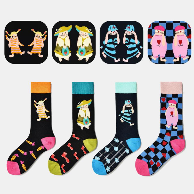 Chaussettes en coton Harajuku  - Street Fashion Youtube avis et prix