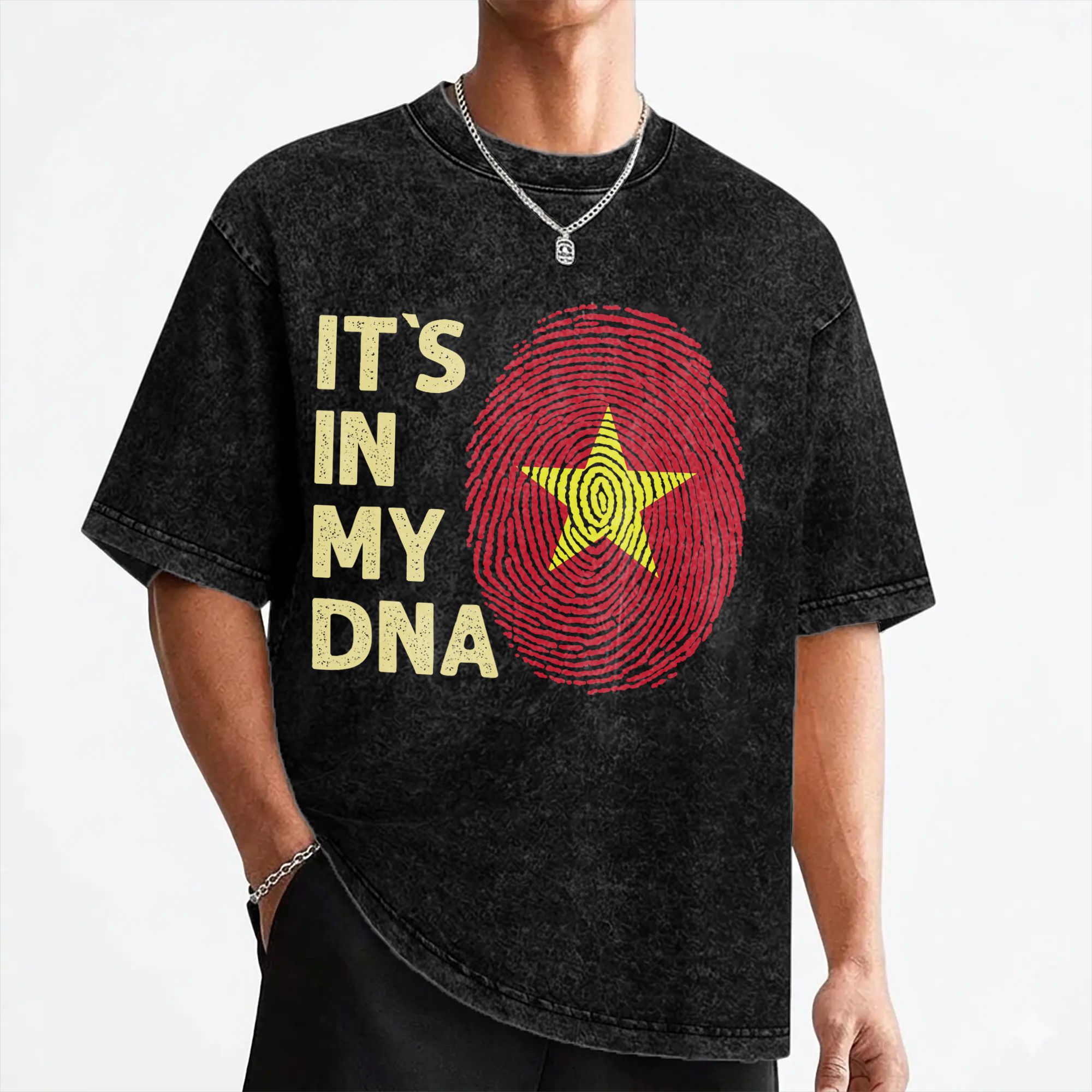 T-shirts en coton lavé avec dr - Street Fashion Vietnam avis et prix