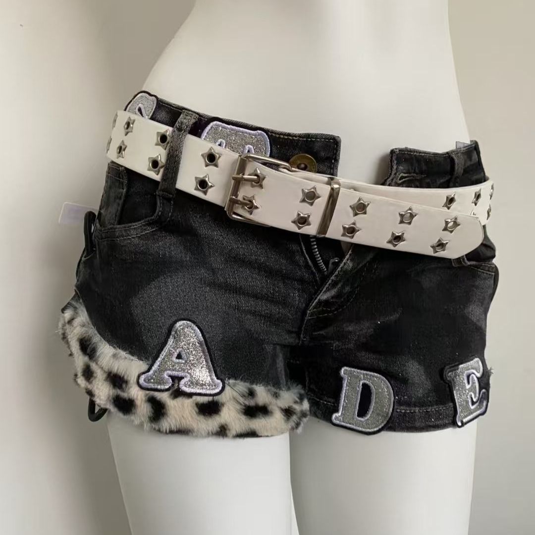 Y2k brodé Patch Denim Shorts f - Street Fashion Harajuku avis et prix