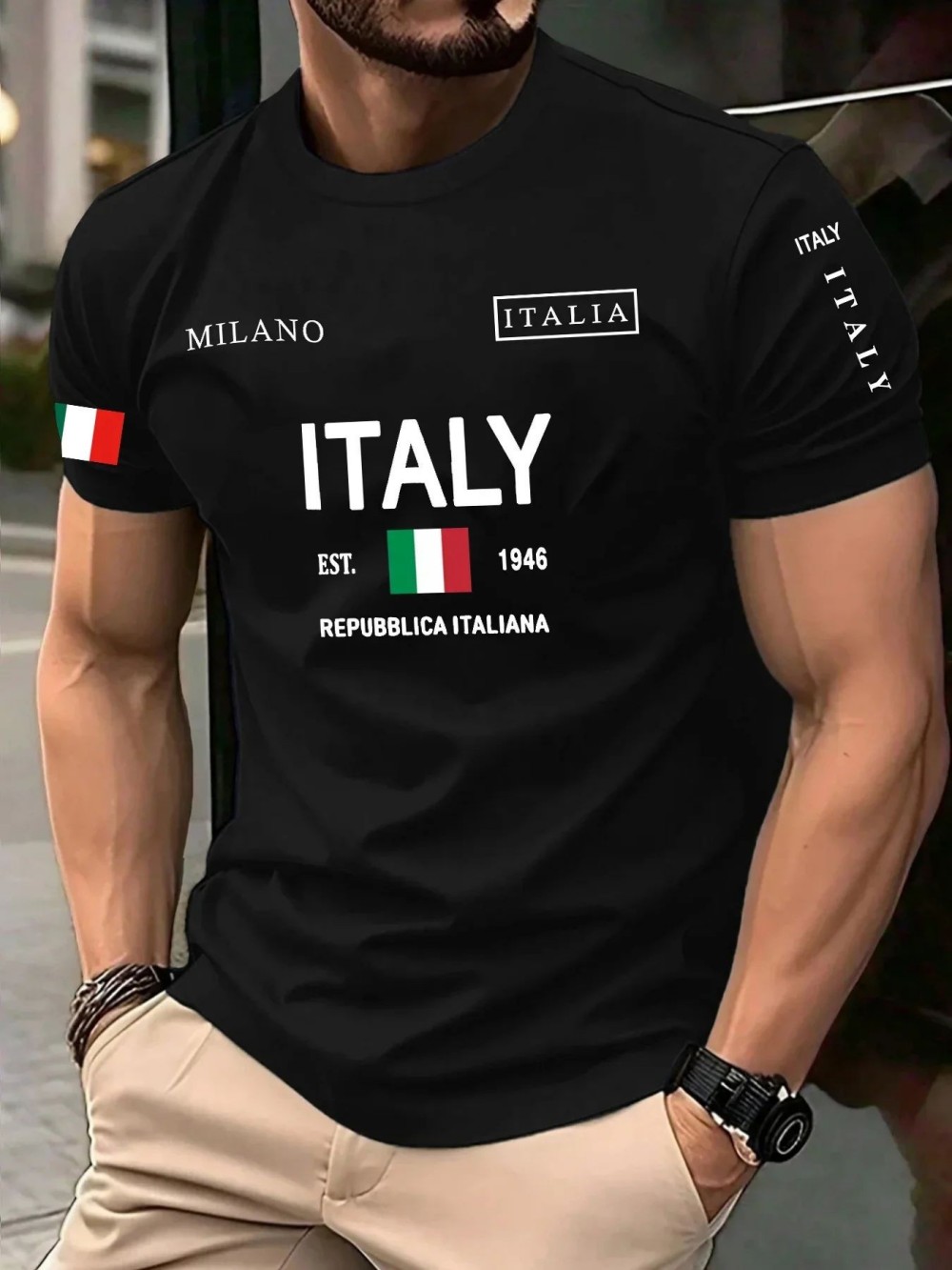 T-shirt d'été pour hommes euro - Street Fashion Milan avis et prix